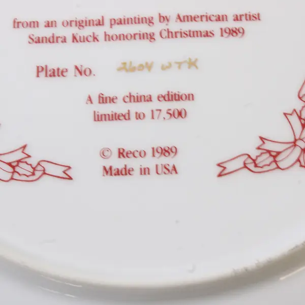 Reco We Three Kings by Sandra Kuck 1989 Collector Plate 9"