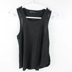 Athleta Solid Black Color Sleeveless Activewear Tank Top Women's Size S