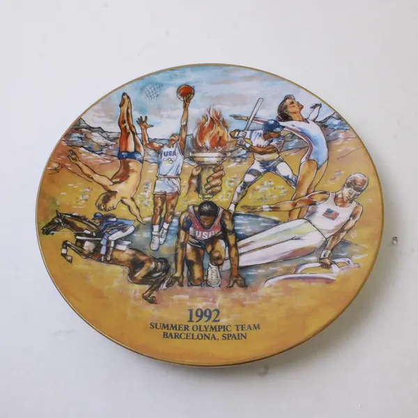 1992 U.S. Summer Olympic Team Barcelona Spain Collector Plate 8.5"