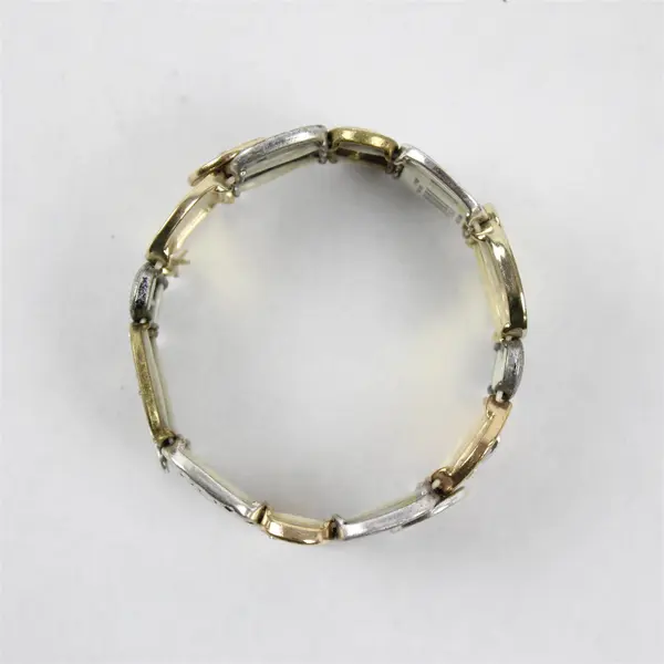 Silver & Gold 2-Tone Stretch Fashion Bracelet Inspirational