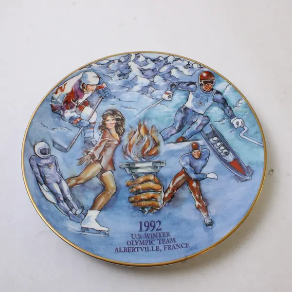 1992 U.S. Winter Olympic Team France Collector Plate 8.5"