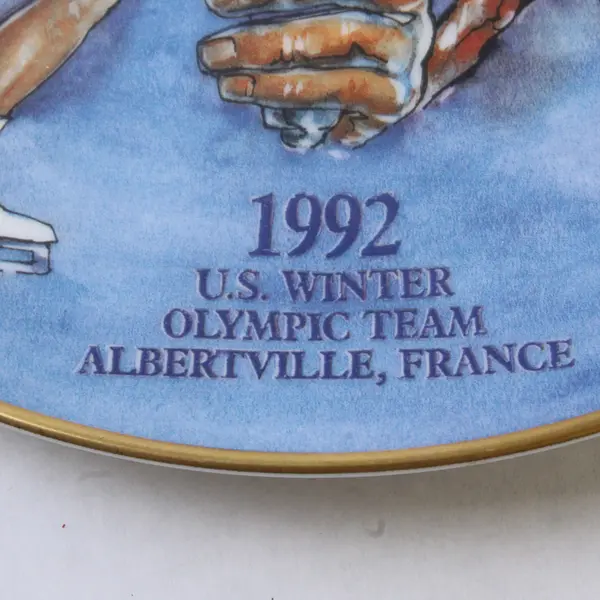 1992 U.S. Winter Olympic Team France Collector Plate 8.5"