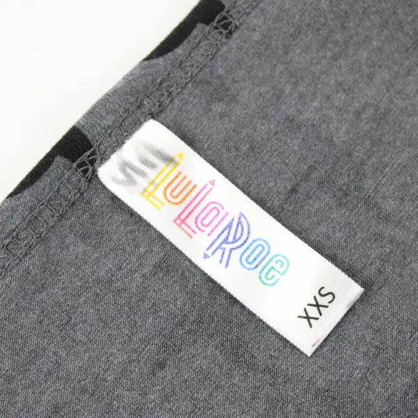 LuLaRoe Gray/Black Star Pattern Long Sleeve T-Shirt Women's Size XXS