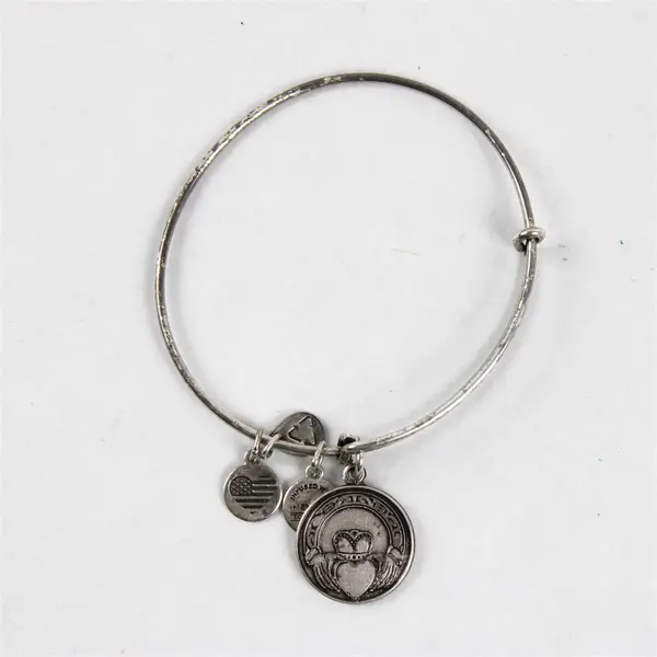 Lot of 3 Alex and Ani Bangle Charm Bracelets Gold and Silver-Tone