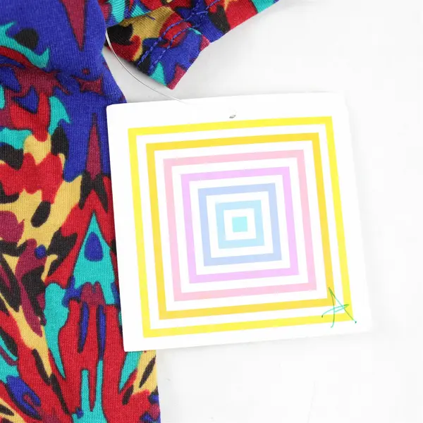 LuLaRoe Multicolor Psychedelic Abstract Pattern Short Sleeve T-Shirt Women's M