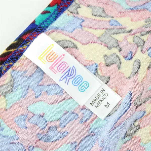 LuLaRoe Multicolor Psychedelic Abstract Pattern Short Sleeve T-Shirt Women's M