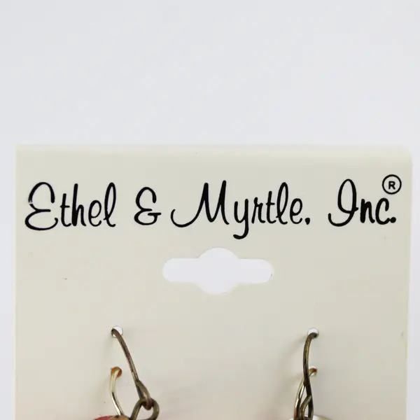 Pair of Amber-Colored Fashion Earrings Ethel & Myrtle #3140 TE38