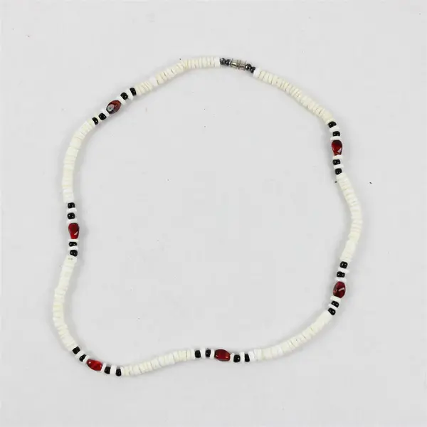 Lot of 2 Puka Shell Beaded Necklaces Barrel Clasps 17" and 21"