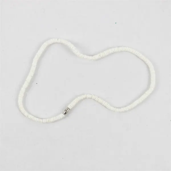 Lot of 2 Puka Shell Beaded Necklaces Barrel Clasps 17" and 21"