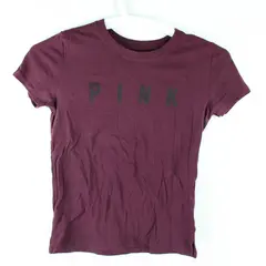 Pink Victoria's Secret Solid Purple Color Short Sleeve T-Shirt Women's Size XS