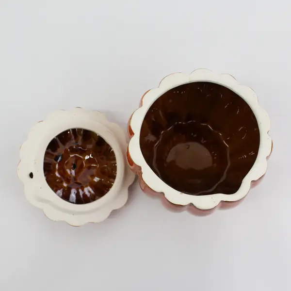 Ceramic Pumpkin Jar With Lid Fall Harvest Thanksgiving Halloween  Decor