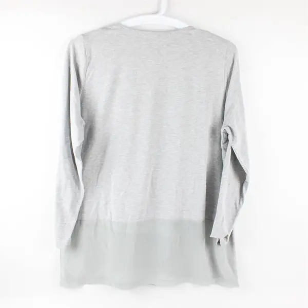 Soft Surroundings Solid Gray Color Long Sleeve T-Shirt Women's Size XL/XXL
