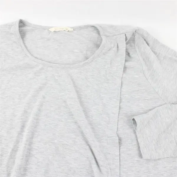 Soft Surroundings Solid Gray Color Long Sleeve T-Shirt Women's Size XL/XXL