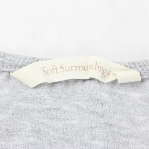 Soft Surroundings Solid Gray Color Long Sleeve T-Shirt Women's Size XL/XXL