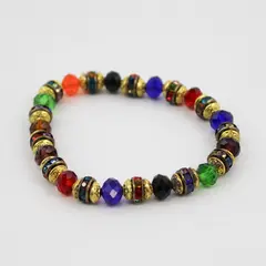 Multi-Color Stones Elasticated Fashion Bracelet