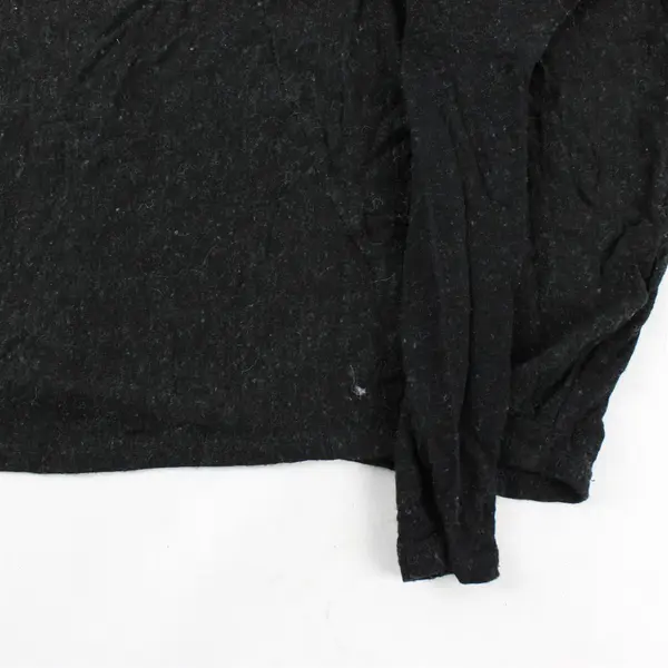 Zara Solid Black Color Long Sleeve T-Shirt Top Women's Size S