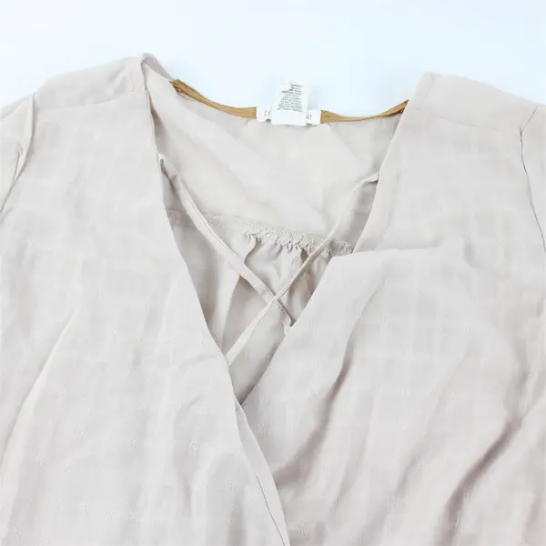 Clover + Scout Solid Beige/Mauve Color Long Sleeve Blouse Top Women's Size XS