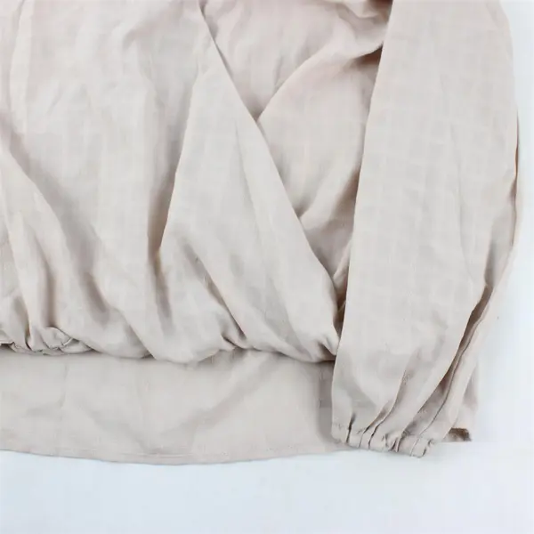 Clover + Scout Solid Beige/Mauve Color Long Sleeve Blouse Top Women's Size XS