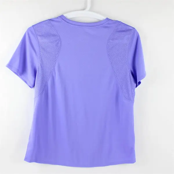 Avia Solid Purple Color Short Sleeve Activewear Top Women's Size XL (16-18)