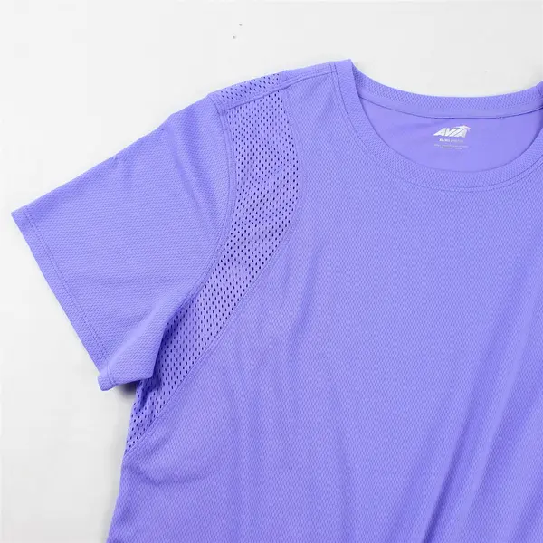 Avia Solid Purple Color Short Sleeve Activewear Top Women's Size XL (16-18)