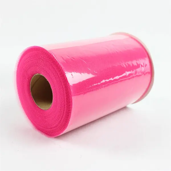 Lot of 5 Rolls Red and Pink Tulle Partially Used Craft Material