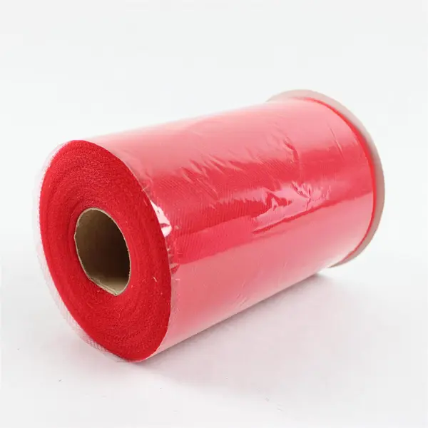 Lot of 5 Rolls Red and Pink Tulle Partially Used Craft Material