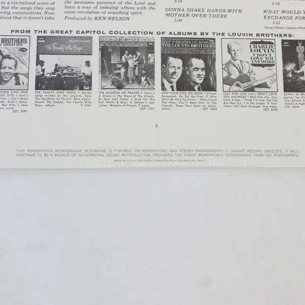  Louvin Brothers  "Thank God For My Christian Home" 12" Vinyl Record