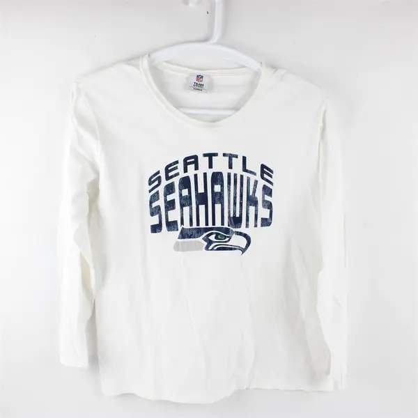 NFL Team Apparel White "Seattle Seahawks" Long Sleeve T-Shirt Women's Size XL