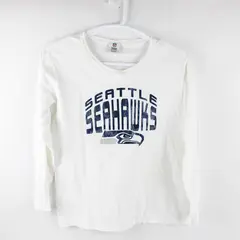NFL Team Apparel White "Seattle Seahawks" Long Sleeve T-Shirt Women's Size XL