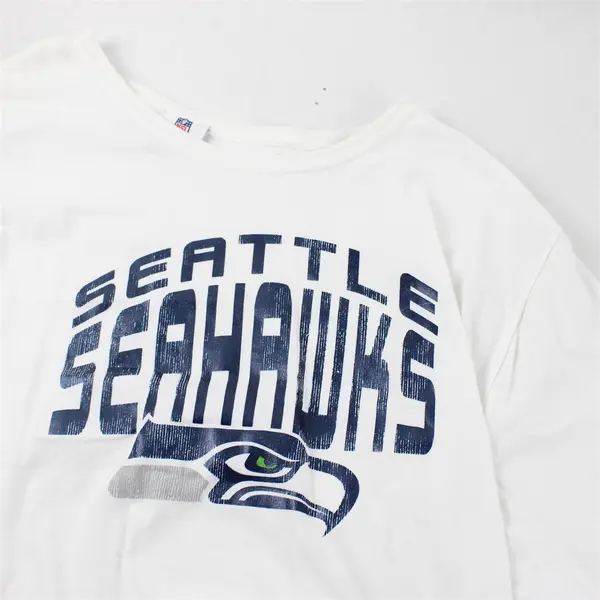 NFL Team Apparel White "Seattle Seahawks" Long Sleeve T-Shirt Women's Size XL