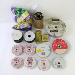 Mixed Lot of Ribbon Various Colors Partially Used