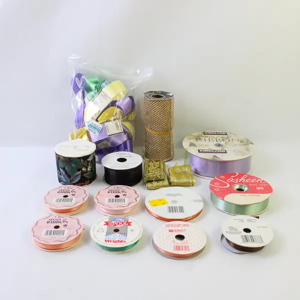 Mixed Lot of Ribbon Various Colors Partially Used