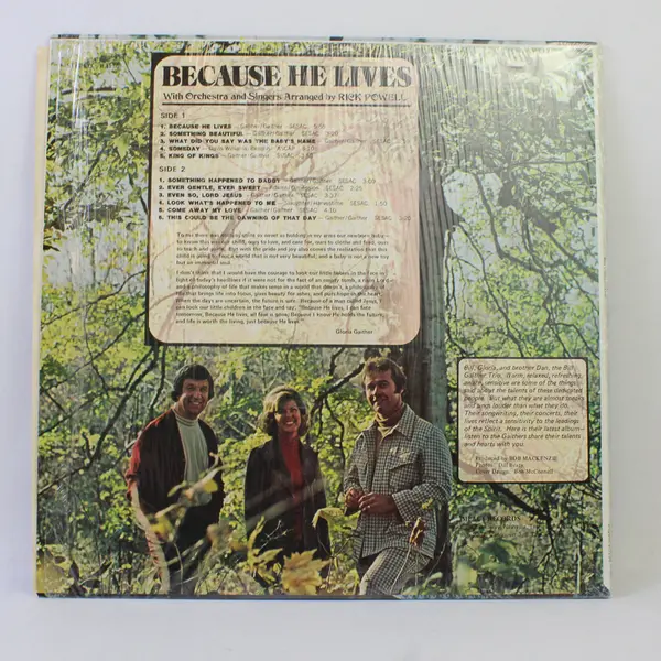 The Bill Gaither "Trio Because He Lives" 12" Vinyl Records