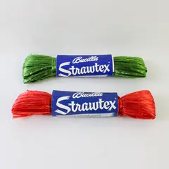 Lot of 2 Bucilla Strawtex Red and Green 24 Yard Skeins