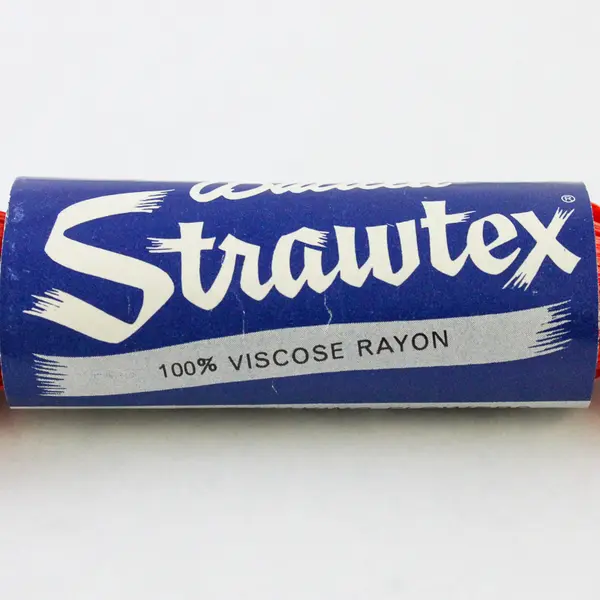 Lot of 2 Bucilla Strawtex Red and Green 24 Yard Skeins