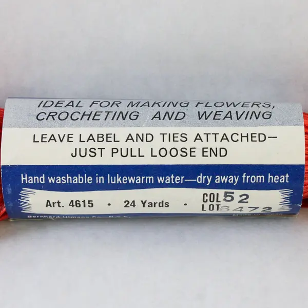 Lot of 2 Bucilla Strawtex Red and Green 24 Yard Skeins