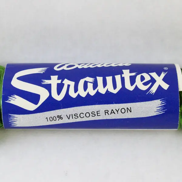 Lot of 2 Bucilla Strawtex Red and Green 24 Yard Skeins