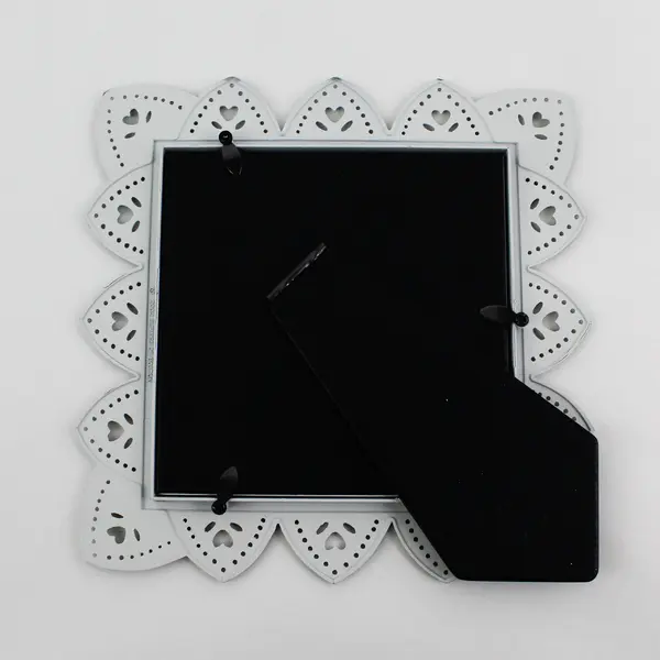 Carr Giverney Metals White 5x5 Photo Frame Pierced Floral Edge NIB