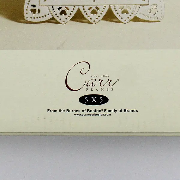 Carr Giverney Metals White 5x5 Photo Frame Pierced Floral Edge NIB