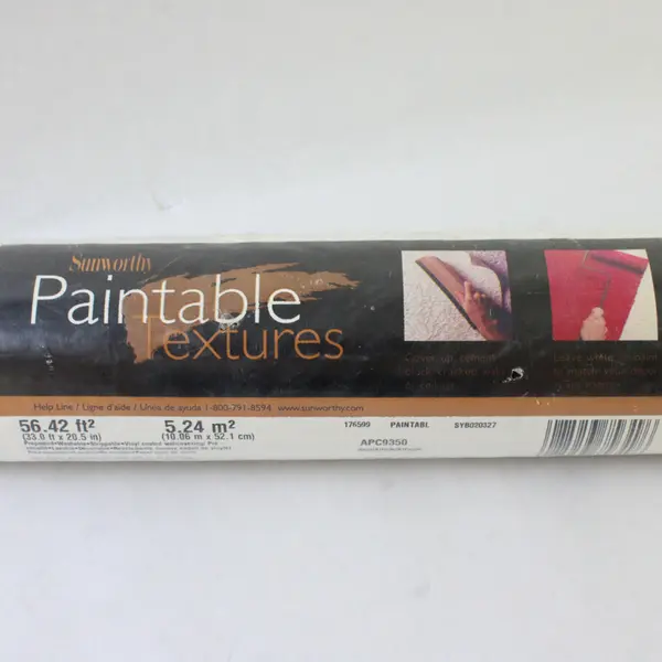 Sunworthy Paintable Textures White Wallpaper 56.42 Square Feet