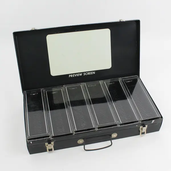  Metal Mico Slide Tray Chest with 6 Tray Boxes That Hold 30 Slides Each