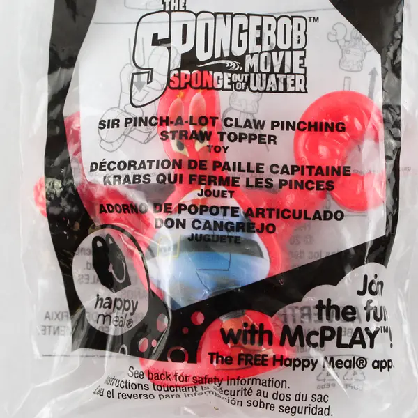 Lot of 2 McDonald's Toys Sir Pinch-a-Lot Crab & Mr. Men - New