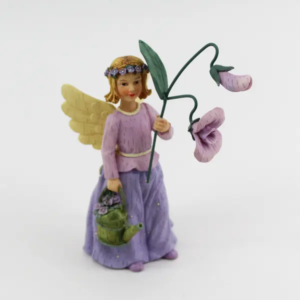 3 Demdaco Wildflower Angel Figurines Sweet Pea Forget Me Not Lily of the Valley