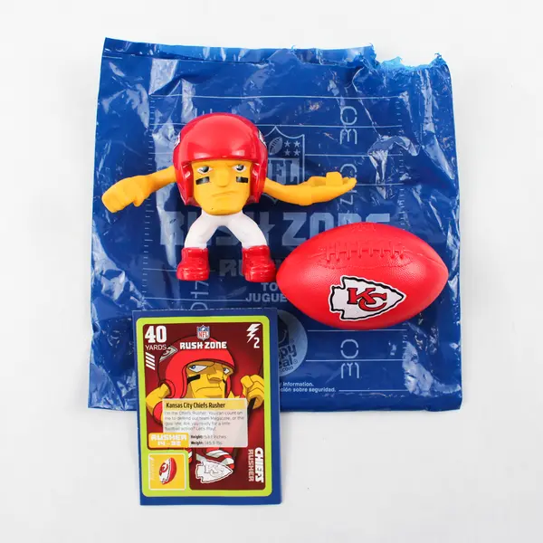 Lot of 3 McDonald's NFL Rusher Figures Dolphins Rams Chiefs - New