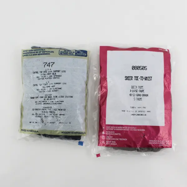 Lot of 2 Pair of Silkies Control Top Pantyhose: Taupe (Queen) and Navy Blue X-T
