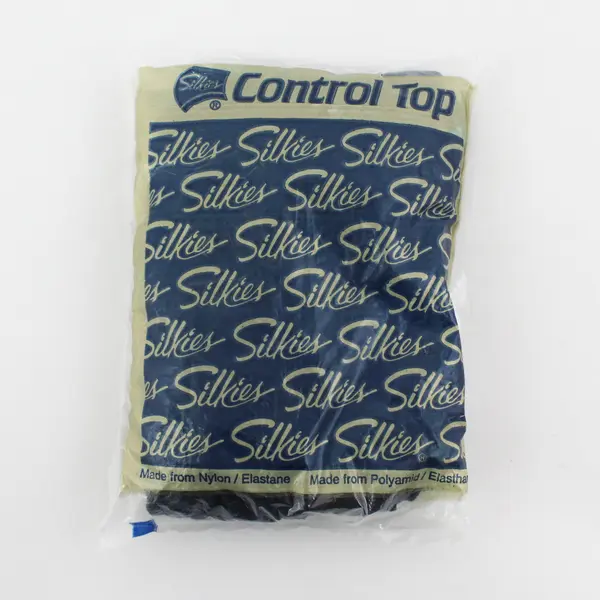 Lot of 2 Pair of Silkies Control Top Pantyhose: Taupe (Queen) and Navy Blue X-T