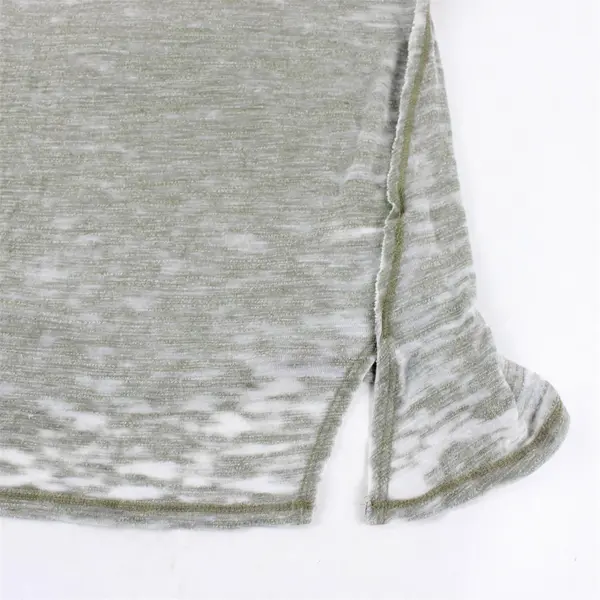 We The Free Solid Green Color Distressed Style Short Sleeve T-Shirt Womens Sz XS