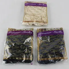 Lot of 3 Packs of Silkies Opaque Trouser Socks, Ribbed Black, Navy and Cream