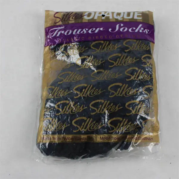 Lot of 3 Packs of Silkies Opaque Trouser Socks, Ribbed Black, Navy and Cream