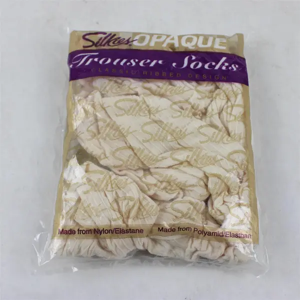 Lot of 3 Packs of Silkies Opaque Trouser Socks, Ribbed Black, Navy and Cream